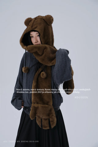 bear hooded set