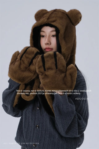 bear hooded set