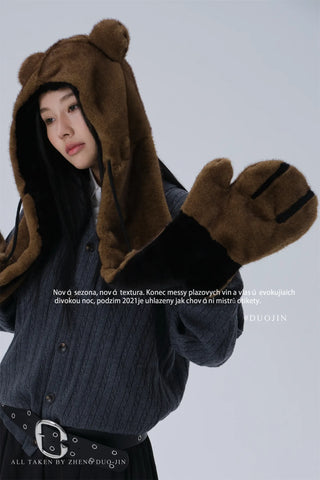 bear hooded set