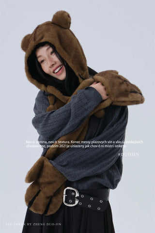 bear hooded set