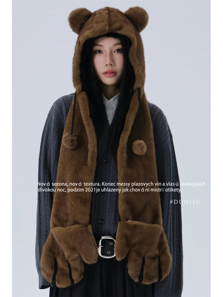 bear hooded set