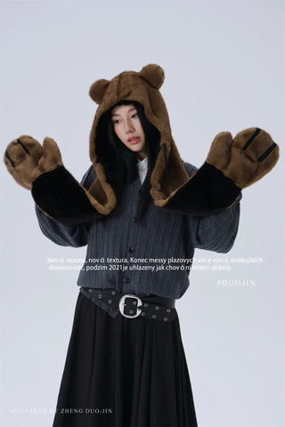bear hooded set