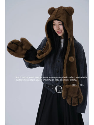 bear hooded set