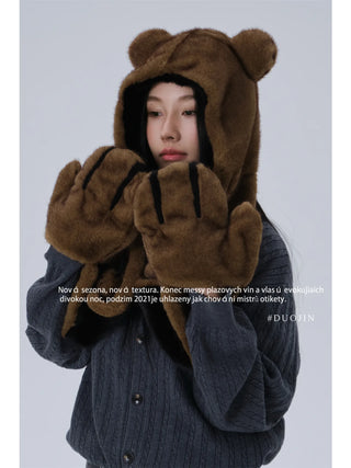 bear hooded set
