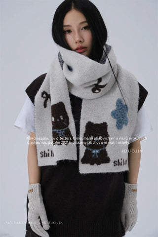 cat cartoon scarf