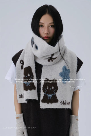 cat cartoon scarf