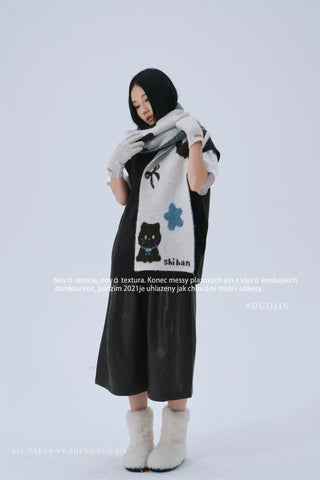 cat cartoon scarf