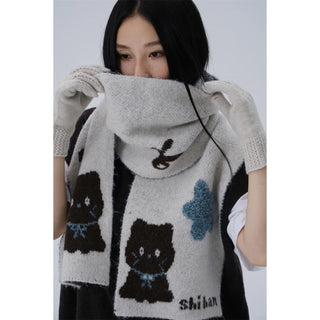 cat cartoon scarf