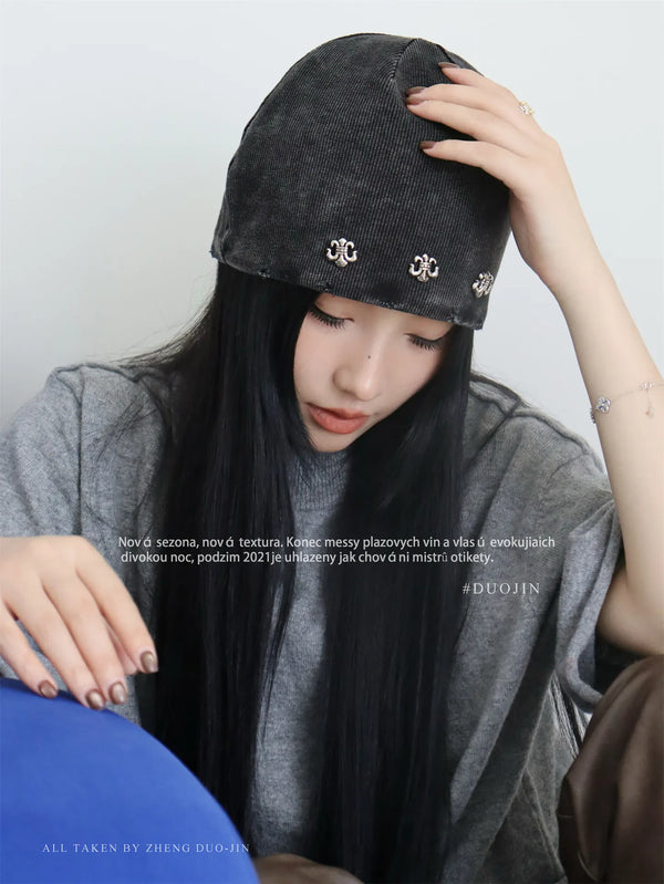 metal label beanie