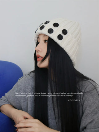 button knitted hat