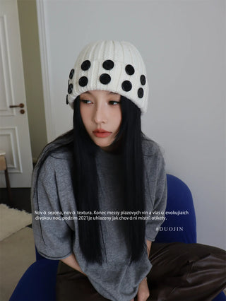 hand-stitched beanie hat