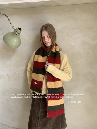 striped wool scarf