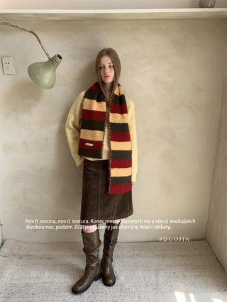 striped wool scarf