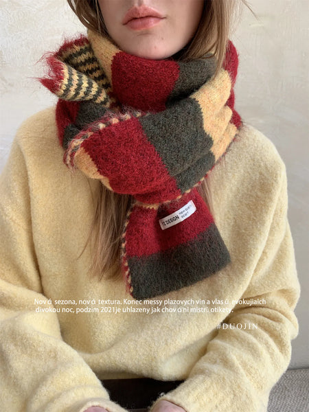 striped wool scarf