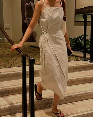 Korea strap waist thin sleeveless camisole dress