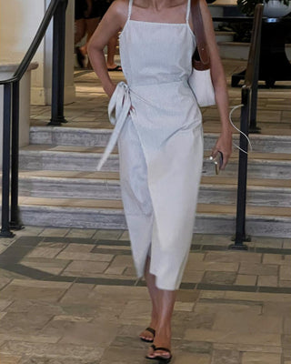 Korea strap waist thin sleeveless camisole dress