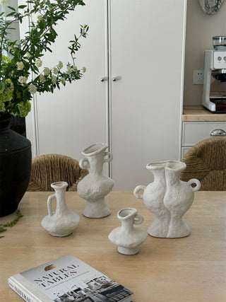 Japandi Minimalist Ceramic White Vase