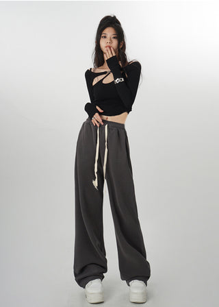 Two-piece design long-sleeved top