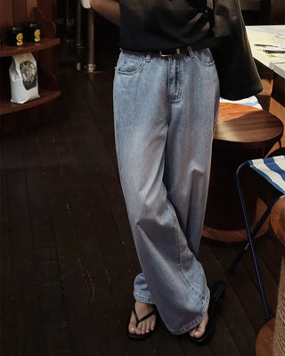 Summer wide denim pants