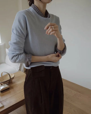 (100% cashmere) 2 types of cashmere knit