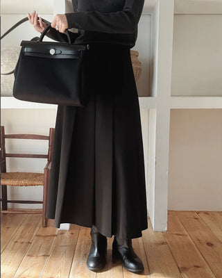 Pleated midi skirt