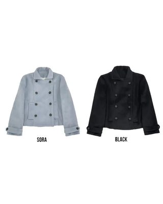 [wool 40%] wool double short coat [2color]