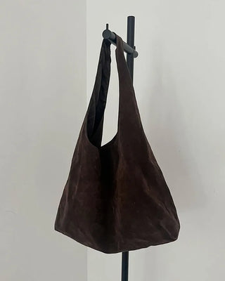 Suede shoulder bag