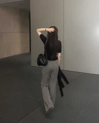 Semi-bootcut slacks