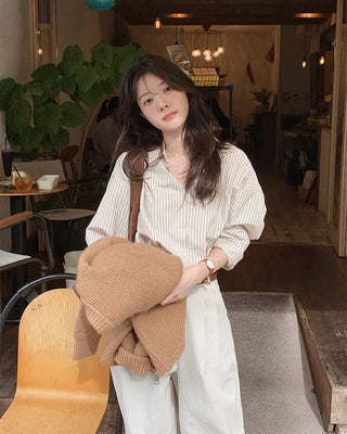 Loose-fit striped shirt