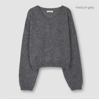 (Over 10,000 sold) V-neck knit - 5 colors