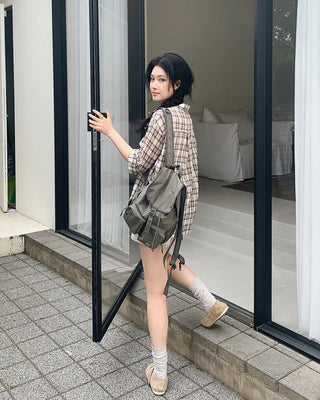 Summer Check Wrinkle Shirt