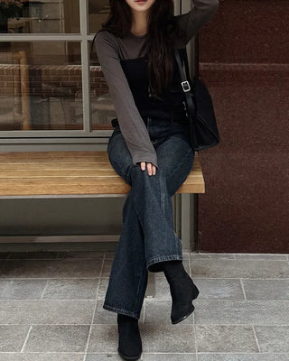 Layered strap knit