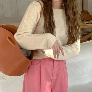 Alpaca boat neck knit