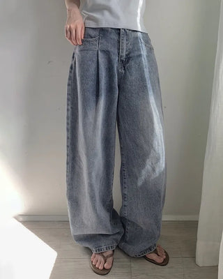 Daily Cover One-Pleat Denim Pants