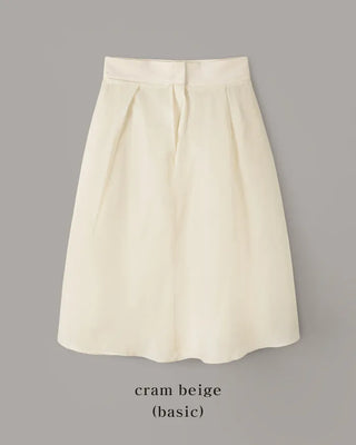 Two-button flared skirt