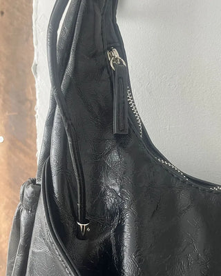 Leather 2-way shoulder bag