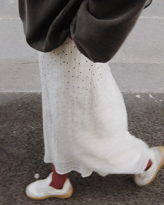 Polka dot layered skirt
