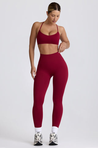 Super Sculpt Seamless Leggings in Burgundy