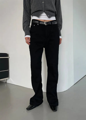 semi boots cut black pants (s,m,l)