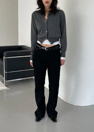 semi boots cut black pants (s,m,l)