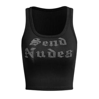 Send N*des Rhinestone Tank Top