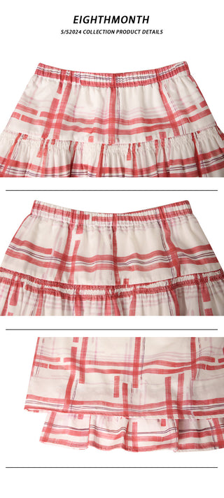 plaid waist skirt
