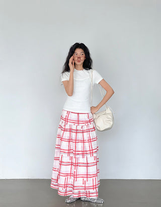 plaid waist skirt