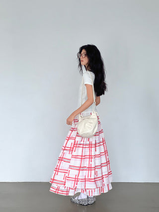 plaid waist skirt