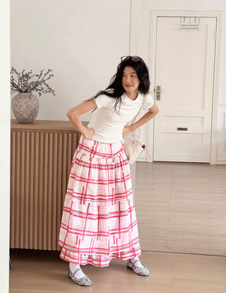 plaid waist skirt