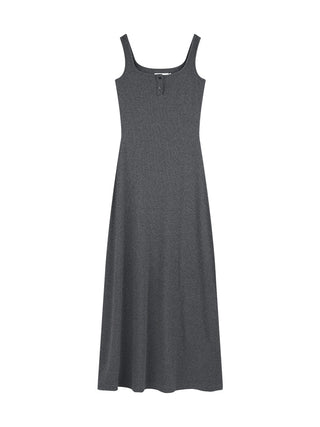 gray suspender dress