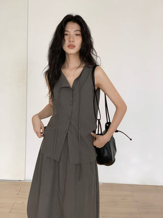 sleeveless two-piece