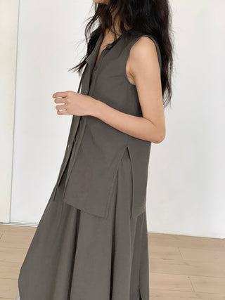 sleeveless two-piece