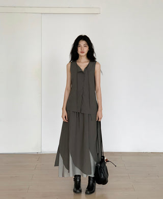 sleeveless two-piece