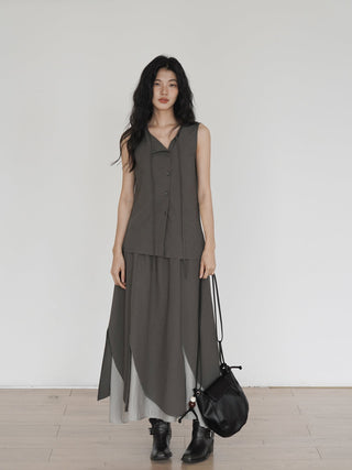 sleeveless two-piece